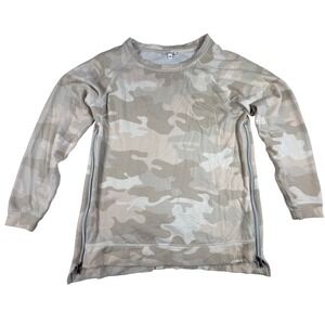 Stella Dot Camouflage Side Zipper‎ Long Sleeve Casual Sweatshirt Women's Medium